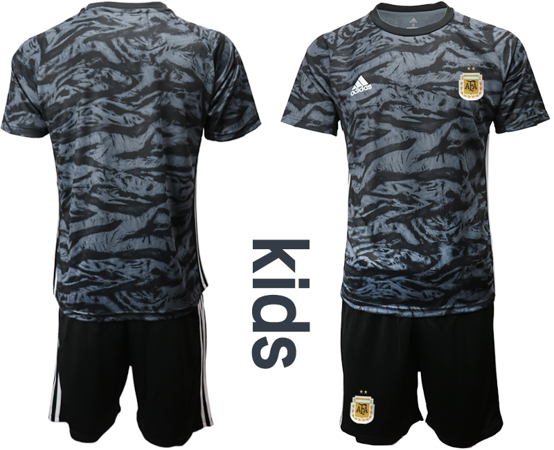Youth 2020-2021 Season National team Argentina goalkeeper black Soccer Jersey1->->Soccer Country Jersey